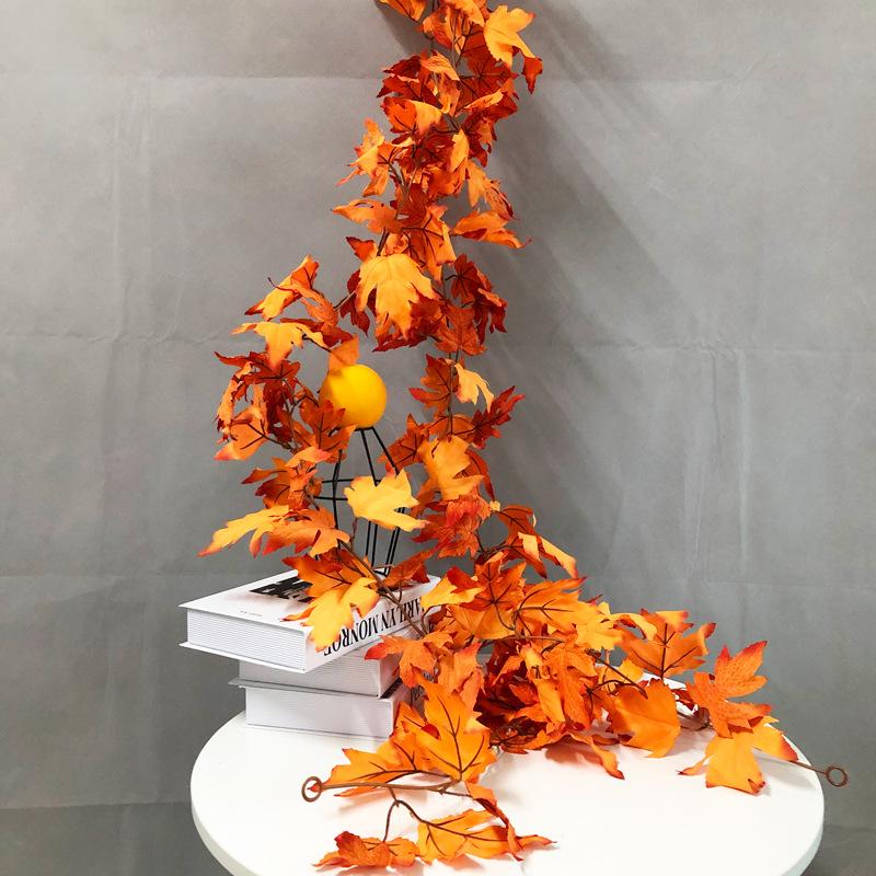 

Decorative Flowers & Wreaths Simulation American Rattan Artificial Plant Wall Hanging Fake Autumn Vine Halloween Home Decoration