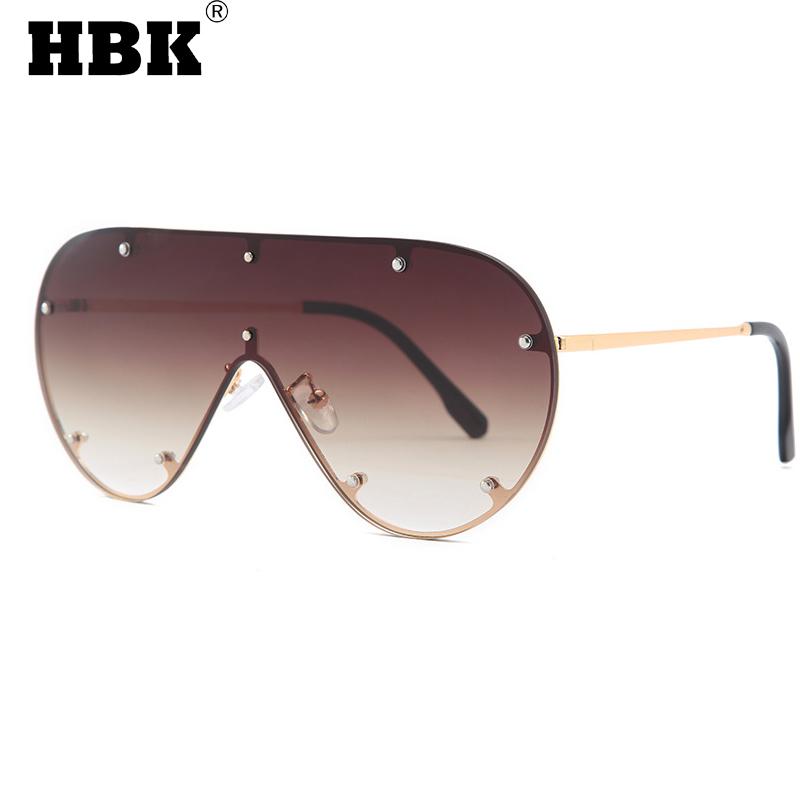 

Sunglasses HBK Oversized One Piece Women Men 2021 Arrivals Windproof Big Eyewear Male Driving Goggles UV400 Zonnebril