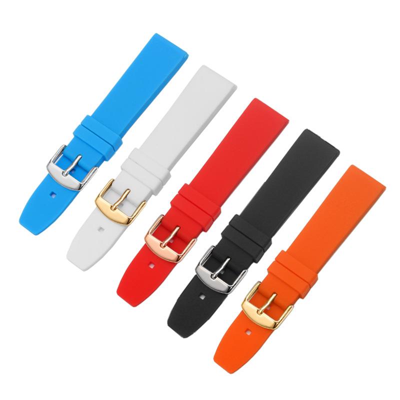 

Watch Bands Soft Silicone Watchband 20mm 22mm Black White Red Orange Suitable For Huawei Gt2e/2pro Rubber Chain