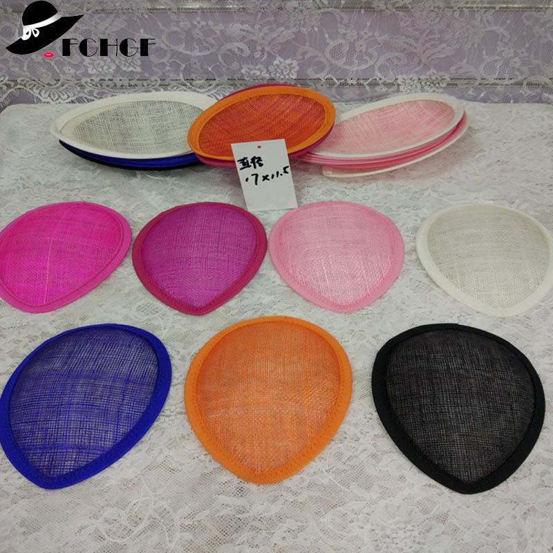 

2021 New 6.7"*4.5"teardrop Sinamay Hat Fascinator Millinery Craft Material Race Kentucky Derby Party Wedding Hats Base Multi Color 5xdr