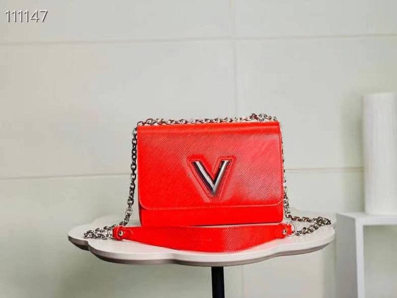 

2021 women's bag Hot Sell Women's Genuine Leather V Lock Flap Handbag Black pochette Twist shoulder Bag Lady Crossbody Bag Hot sal, Blue