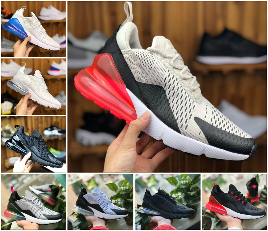 

High Quality 270 Mens Womens Running Shoes 270s Triple Black White Photo Bule Barely Rose Pink Red Men Women Sports Sneakers Trainers Size 36-45, B-b001