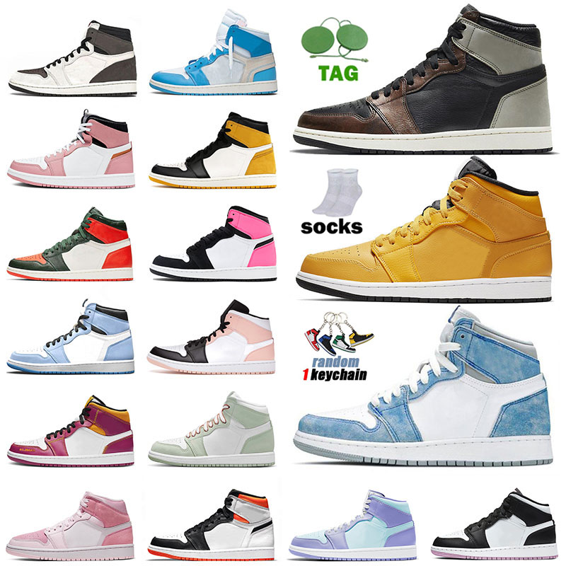 

Big Size US 13 Women Mens 1 1s Basketball Shoes Trainers Taxi Mid Crimson Tint Heat Reactive Dutch Green Arctic Pink Light Mid Gym Red Sneaker Sport Trainer Designers, B38 mid dutch green 36-40