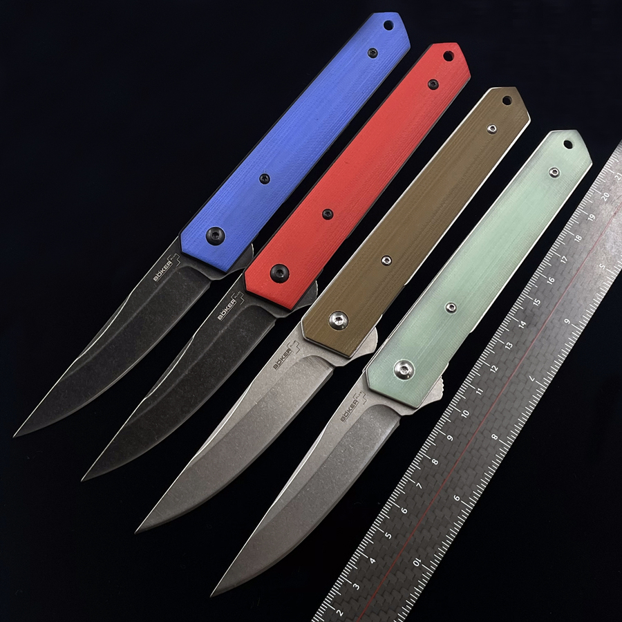 

BOKER Kwaiken Flipper Quick Open Bearing Folding Knife VG10 Stone Washing Blade Outdoor Camping Hunting Pocket Kitchen EDC Tool KNIVES