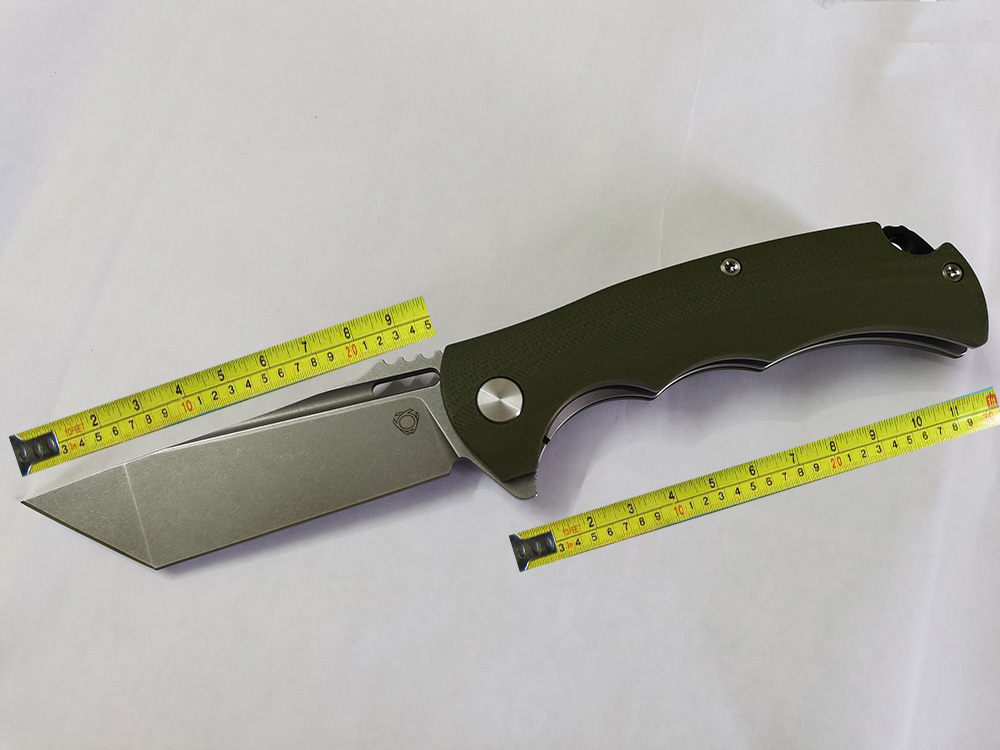 

SixLeaf Camping Outdoor D2 blade G10 Handle Fast Open Flipper Pocket Folding Knife SL-01