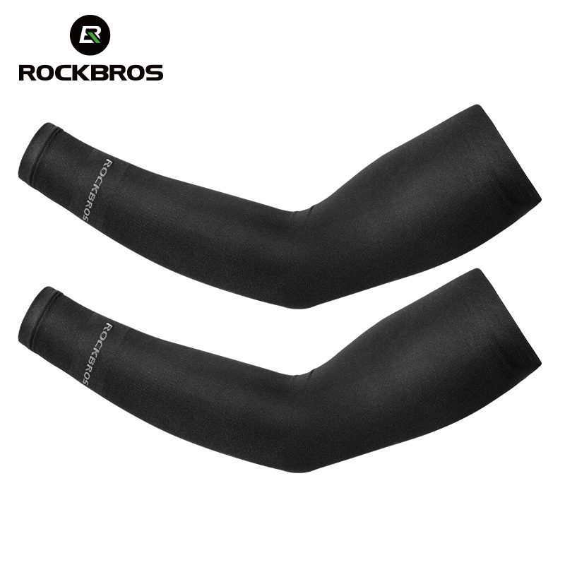 

ROCKBROS Men Women Summer Seamless Arm Sleeve Quick Dry Sun Protection Arm Sleeves Running Cycling Arm Wear Accessories, Black