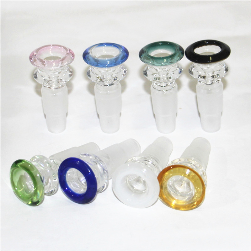 

Hookah 14mm&18mm Heady Glass Slides Bowl Pieces Bongs Bowl 2 Different Design Male Smoking Water Pipes Ash Catcher Bubbler Dab Rigs Bong