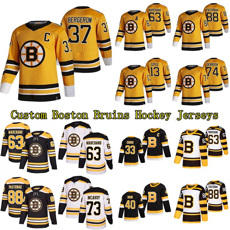 

Custom Boston Bruins Hockey Jerseys 37 Patrice Bergeron 63 Brad Marchand 88 David Pastrnak 22 Willie O'Ree 40 Tuukka Rask Jersey, Black 2019 final pacth