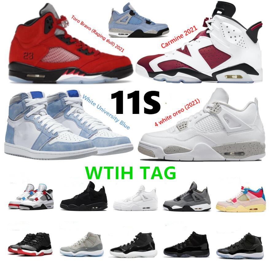 

11S 11 Jubilee 25th Anniversary basketball shoes 5 Raging Bull Red 2021 Carmine Concord Bred Space Jam Hyper Royal Sneaker trainer