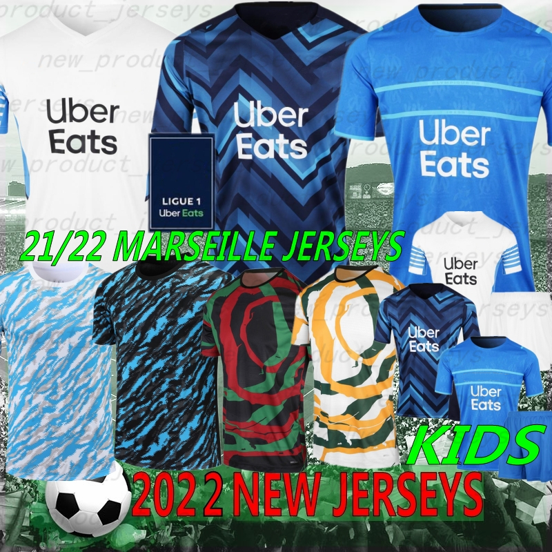 

Thai 21/22 Olympique de Marseille Soccer jerseys 10 PAYET DIENG UNDER GUENDOUZI GERSON Maillot KAMARA MILIK AMAVI MANDANDA men kids kits Foo, Black;yellow