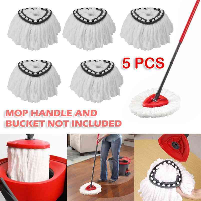 5pcs/lot 360 Rotating Mop Head Replacement Refill Microfiber Spinning Floor Cleaning for Vileda 210908-image-728487574