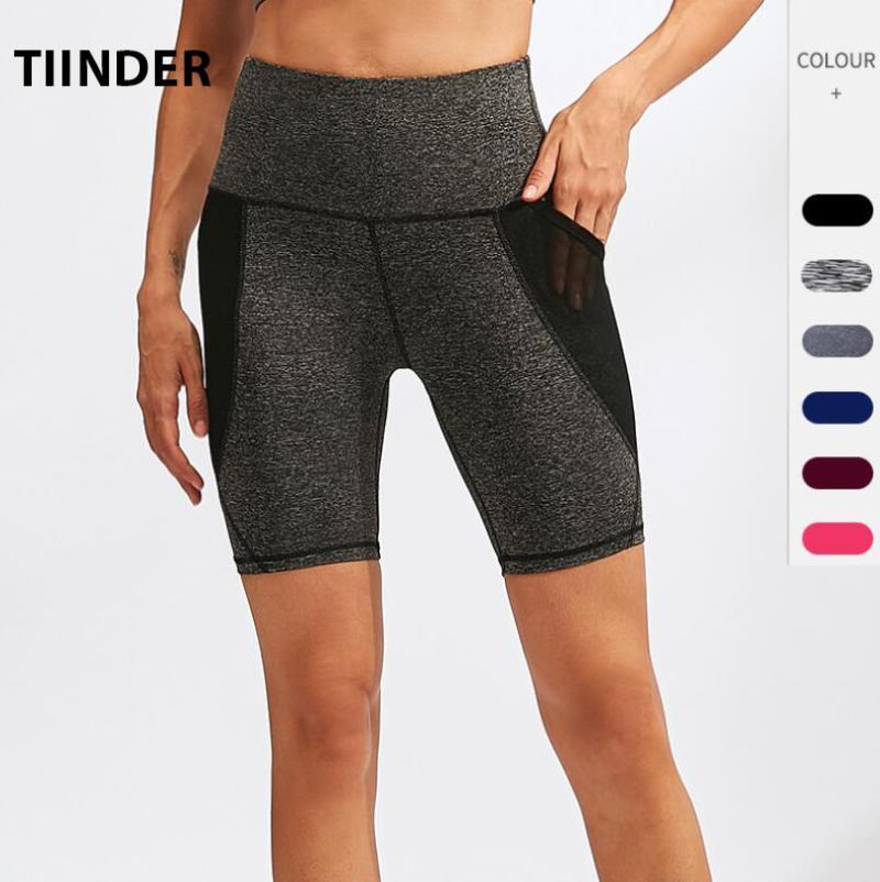 

Women High Waist Yoga Shorts Tights Leggings Seamless Workout Fitness Push Up Pants With Mesh Pockets Athletic Sportswear Outfit, Rose red
