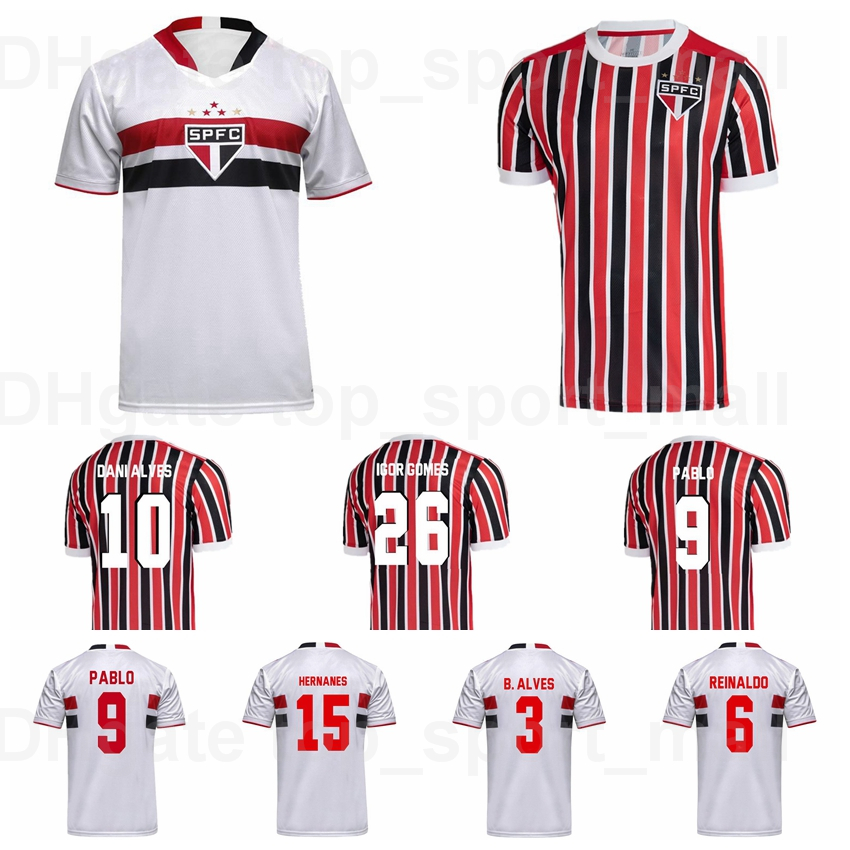 

2021-22 Soccer Sao Paulo 9 Pablo Teixeira Jersey 3 Bruno Alves 8 Martin Benitez 21 Gabriel Sara 77 Emiliano Rigoni 26 Igor Gomes Football Sh, Black;yellow
