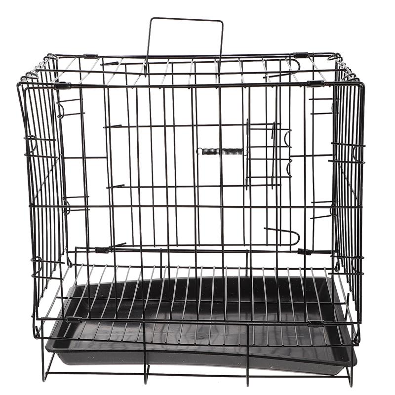 

Kennels & Pens 1 Set Folding Dog Kennel Iron Wire Pet Crate Practical Shelter Supplies, Black