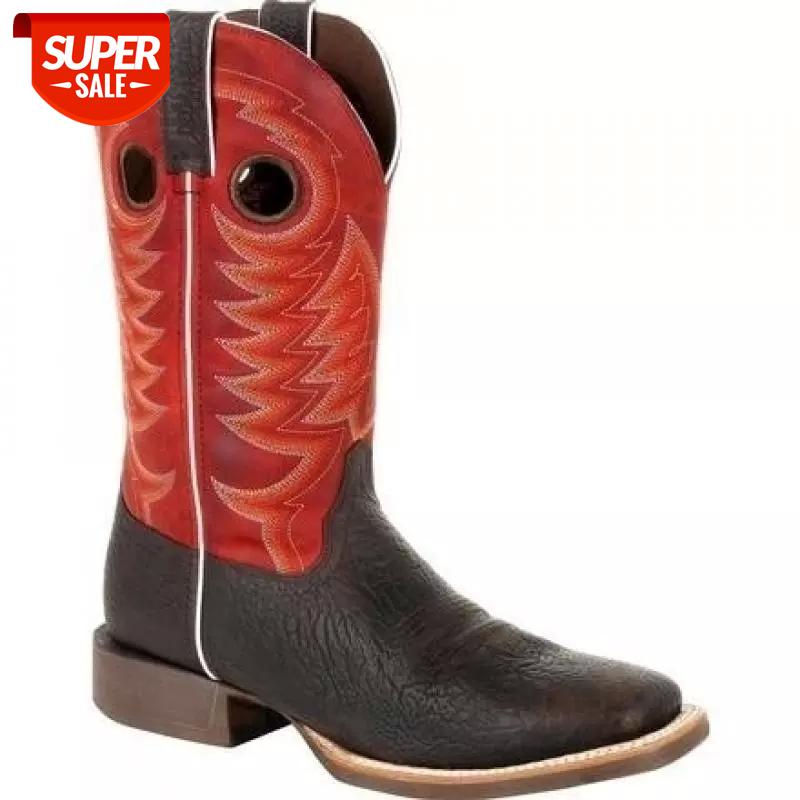 

Winter Mens Vintage Boots Western Cowboy Boots Men Mixed Color Embroidery Outdoor Warm Slip On Casual Shoe Male Zapatos #885s