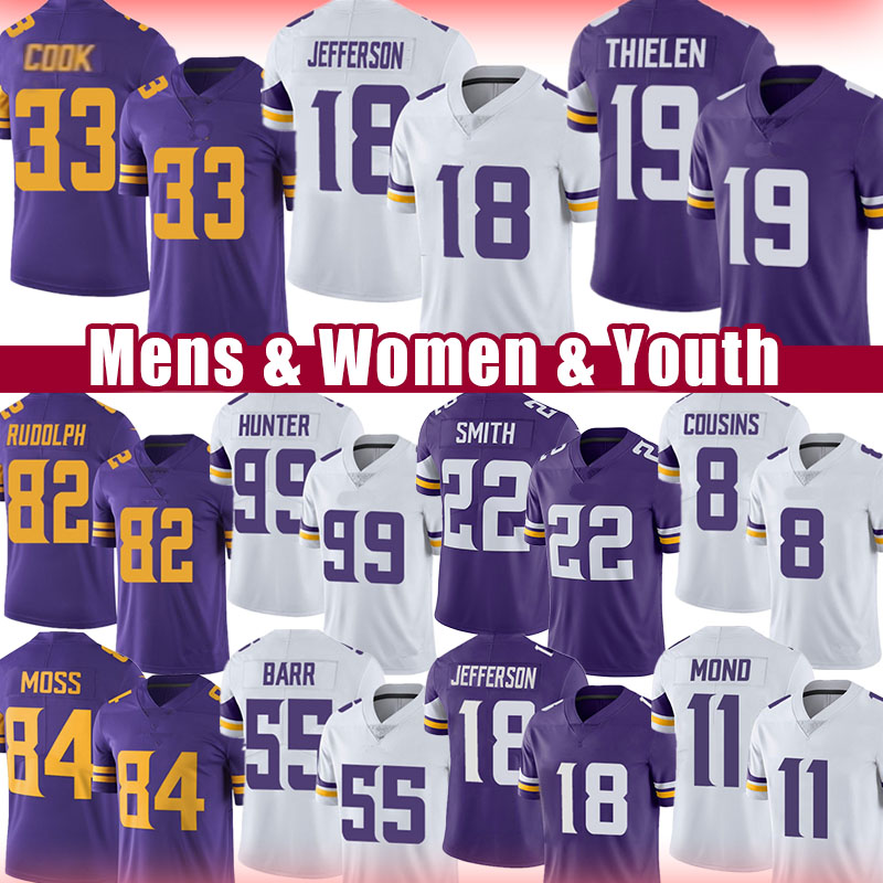 

Adam Thielen Justin Jefferson Jersey Kirk Cousins Dalvin Cook Harrison Smith Randle Danielle Hunter Patrick Peterson Kellen Mond Kyle Rudolph Fran Tarkenton Barr, Black