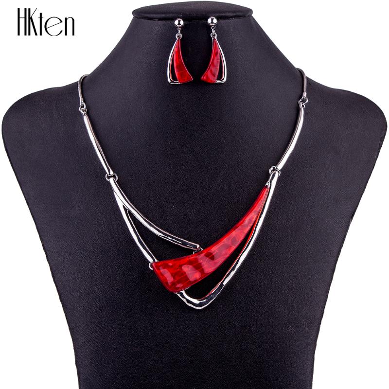 

Earrings & Necklace MS1504739 Fashion Jewelry Sets High Quality For Women Multicolored Crystal Resin Unique Design Party Gift, As pic