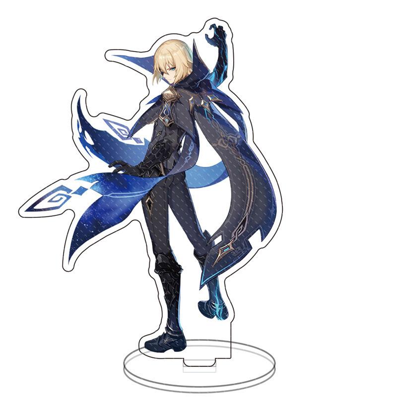 

Keychains Anime Genshin Impact Keychain Eula Ganyu Albedo Rosaria Cosplay Stand Plate Acrylic Figure Model Fans Gift Key Accessories