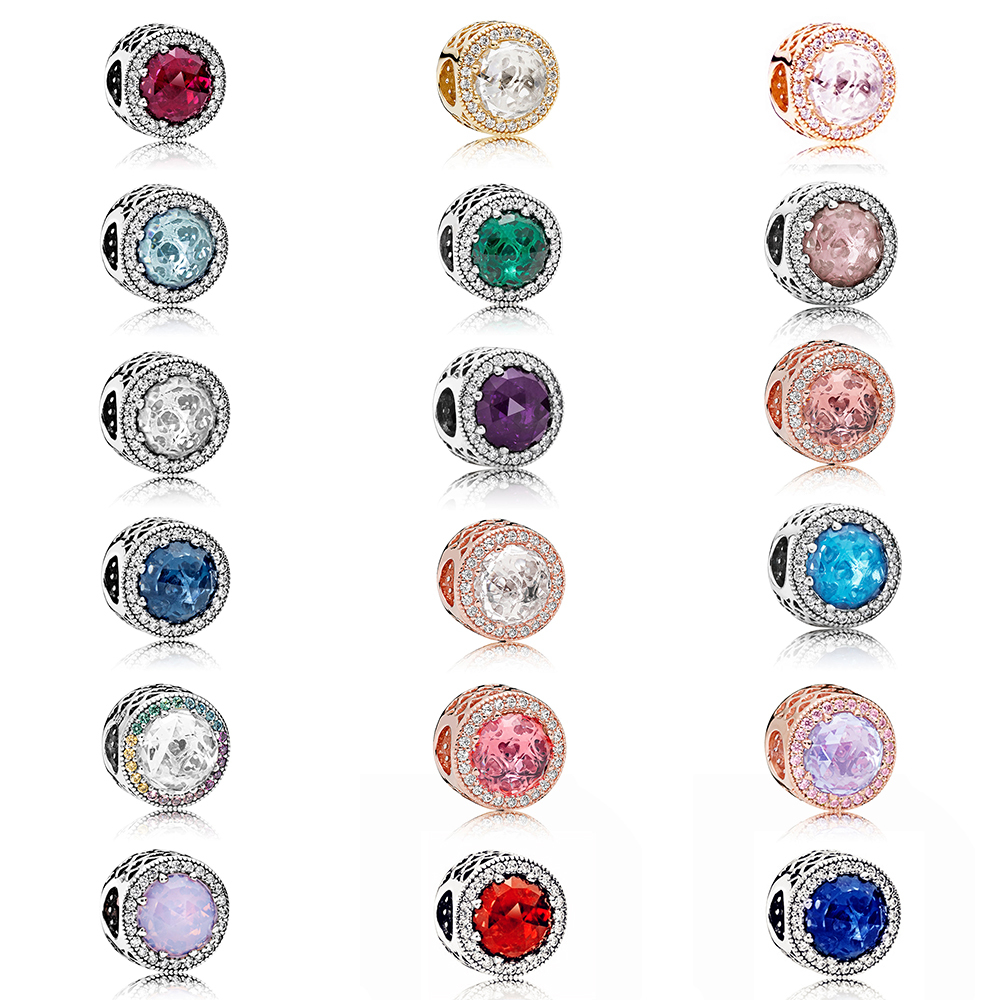 

2019 New 100% Real 925 Moonlight Blue Radiation Heart Diy Charm Bracelet Bead Original Female Holiday Birthday Recommended Gift Q0531