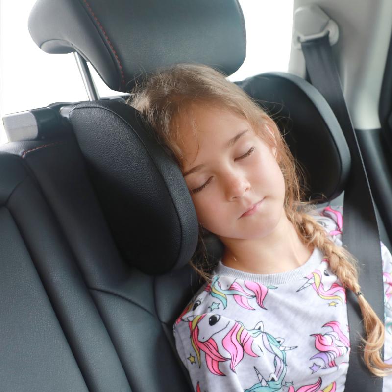 

Seat Cushions Car Headrest Pillow For Kids Or Adult, Buluby Premium Sleeping Head & Neck Support Rear Passengers -Black