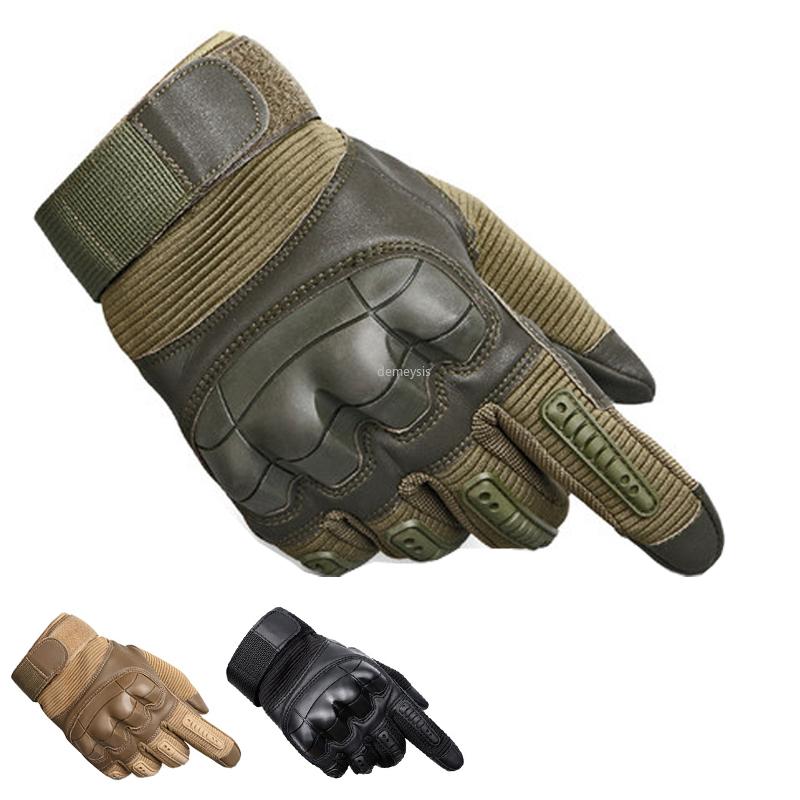 

Sports Gloves Touch Screen Tactical Military Army Paintball Shooting Combat Hard Knuckle Full Finger, Black