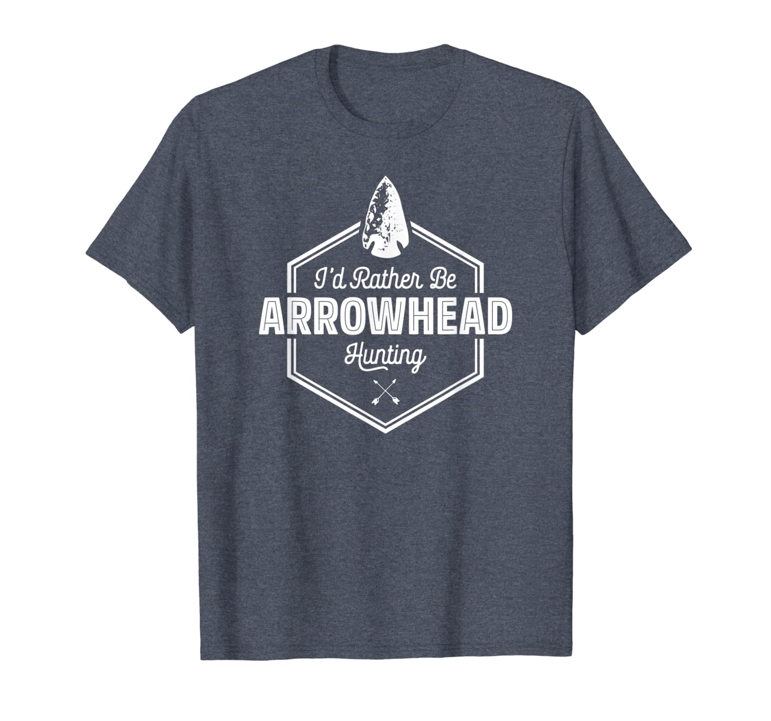 

i'd rather be arrowhead hunting t shirt funny arrowhead gift, White;black