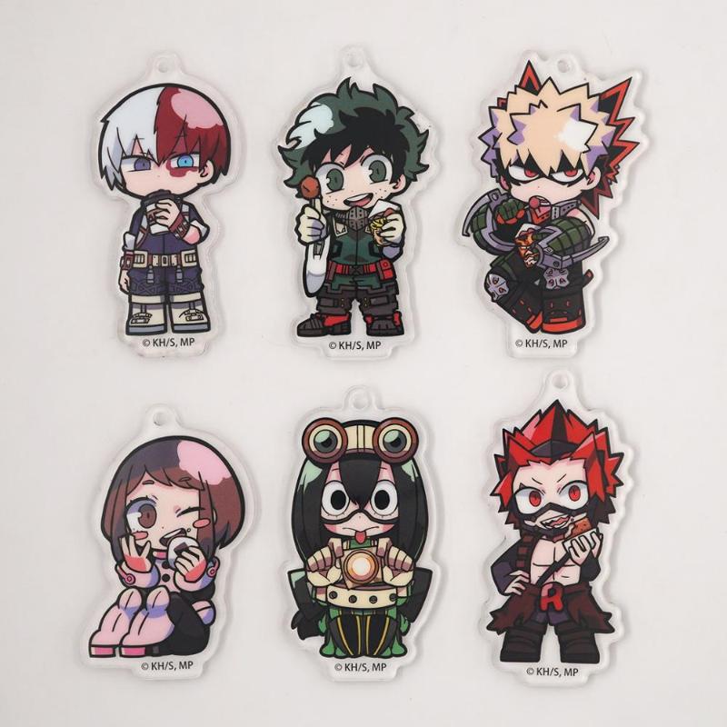 

Keychains My Hero Academia Anime Boku No Deku Eijiro SO Bakugou Katsuki Asui Ochaco Acrylic Keychain
