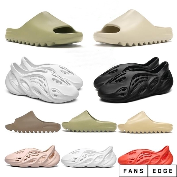

Top Arrivals Kanye West Slide Foam runner Womens Mens Slippers Childrens Kids Shoes Bone Resin Desert Sand Earth Brown Beach Sandals
