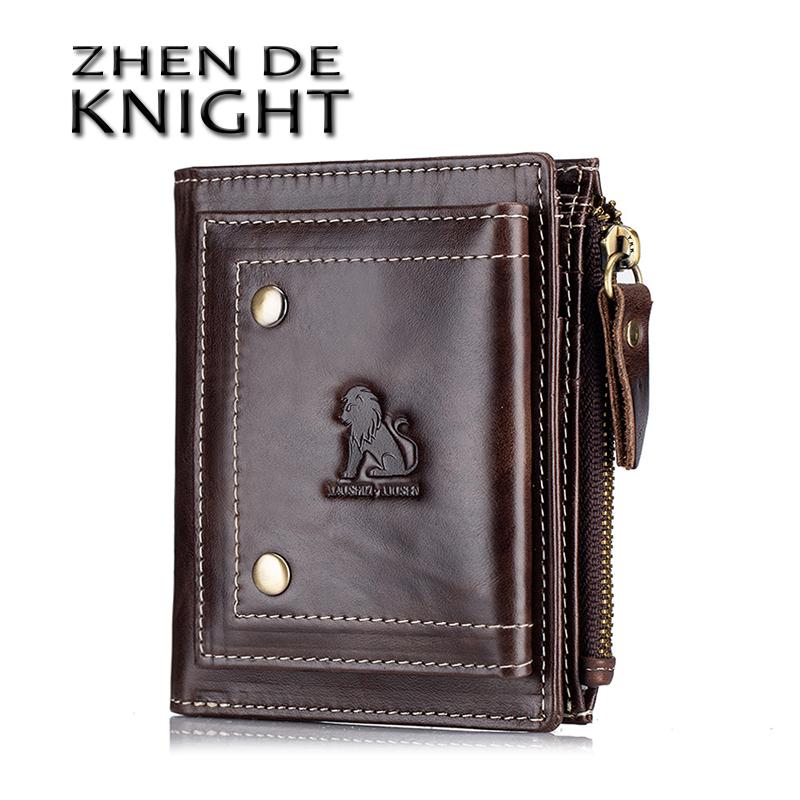 

Wallets ManBang 2021 100% Genuine Leather Men Wallet Small Mini Card Holder Male Walet Pocket Retro Purse High Quatily, Black