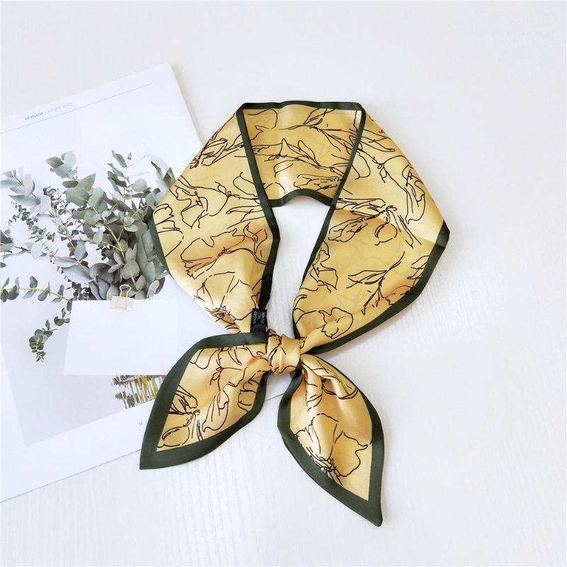 

Scarves Design Bandana Small Silk Bag Scarf Women Head Hijab Long Skinny For Ladies Headband & Wraps, Blue;gray