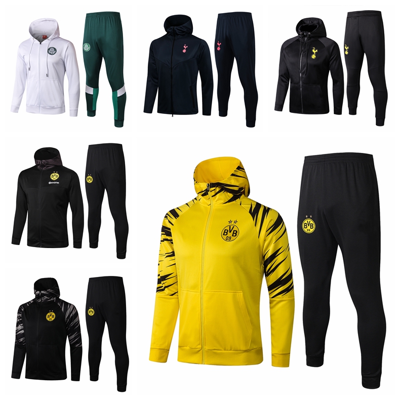 

21/22 Dortmund Rome Soccer Full Zipper Jacket Hoodies Football Tracksuits maillot foot HAALAND REUS HAZARD REYNA Men Survetement Chandal Training Suit Y04, 10