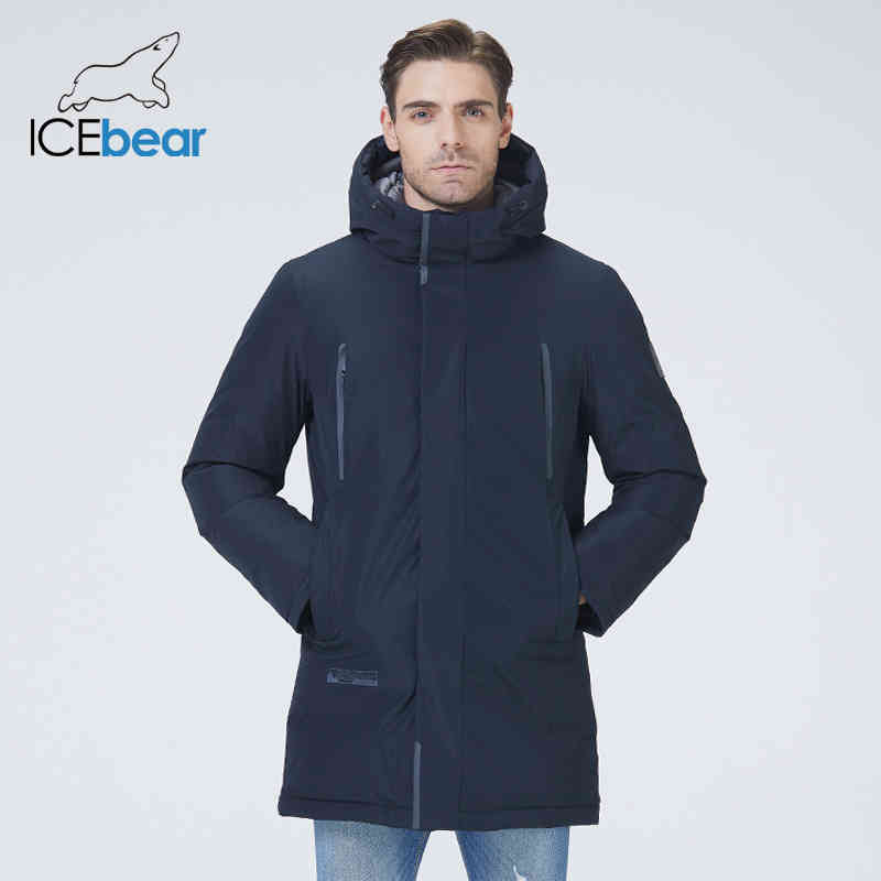

icebear 2021 clothing winter male fashion brand men's hooded ets mwd21815i, Black