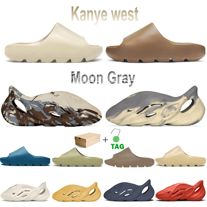 

Fahion slippers Foam Runner Bone Desert Sand women mens Resin slides MXT sliders platform house Summer outdoor beach slipper size 36-45, Ochre