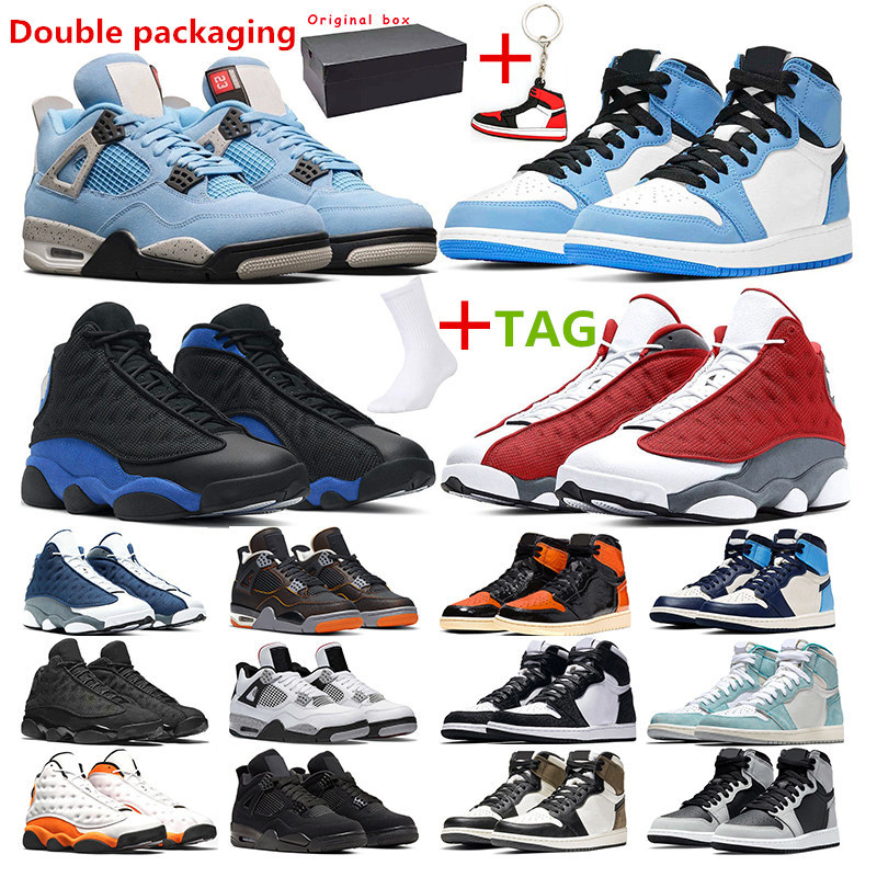 

men basketball shoes jumpman 13s red Flint Hyper Royal 1s University Blue Smoke Grey 4s Fire Red Black Cat women sport sneaker trainer