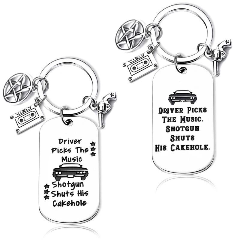 

Keychains Funny Keychain Supernatural Tv Show Fan Inspirational Music Lover Friend Coworker Driver Picks Birthday Graduation Keyring