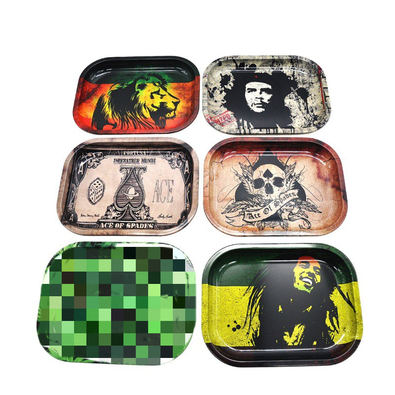 

Factory Wholesale Cigarette Roll Tray for Smoking Metal Tobacco Herb Rolling Operation Serving Trays Storage Plate Smoke Tools