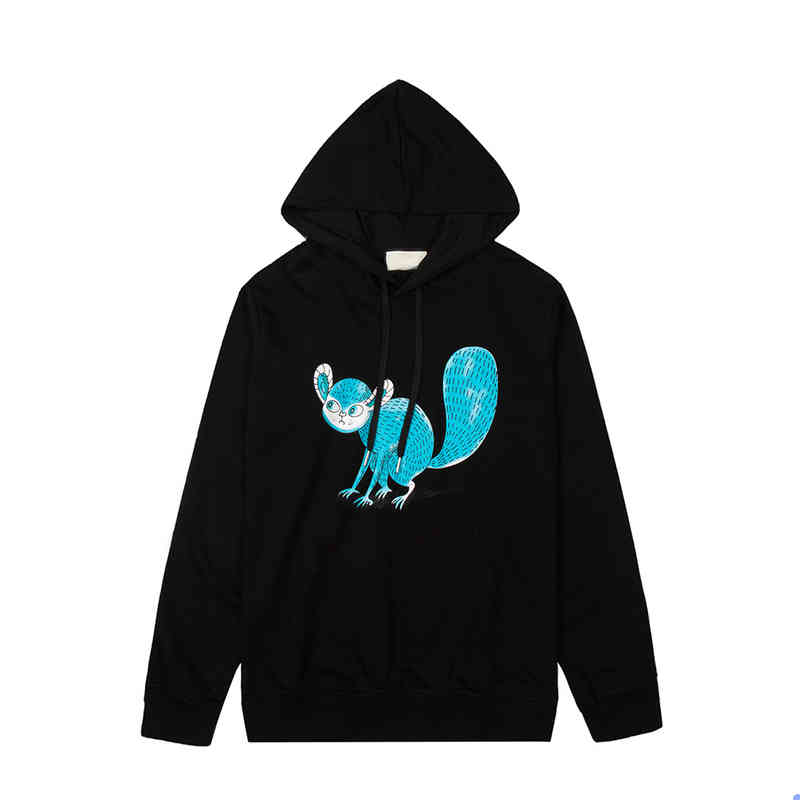 

Men's Hoodies & Sweatshirts Fashion Printing Men Animal Letter Print Women Pullover Casual Hip Hop Sweatshirt Long Sleeve Loose Hoodie T9IN, White