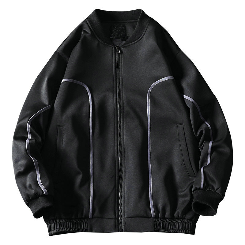 

New 2021 Autumn Black Streetwear Hip Hop Loose Patchwork Vintage Bomber Jacket Coat Men Jackets Windbreaker Y32i 0bz3, Gray