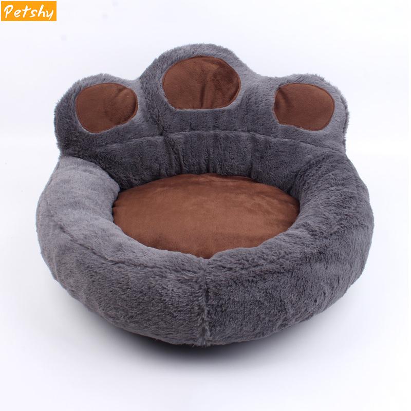 

Petshy Pet Dog Bed Sofa Warm Plush Cat Puppy Sleeping Baskets Cushion Fall Claw Pattern Winter Small Large Dogs Kennels Nest
