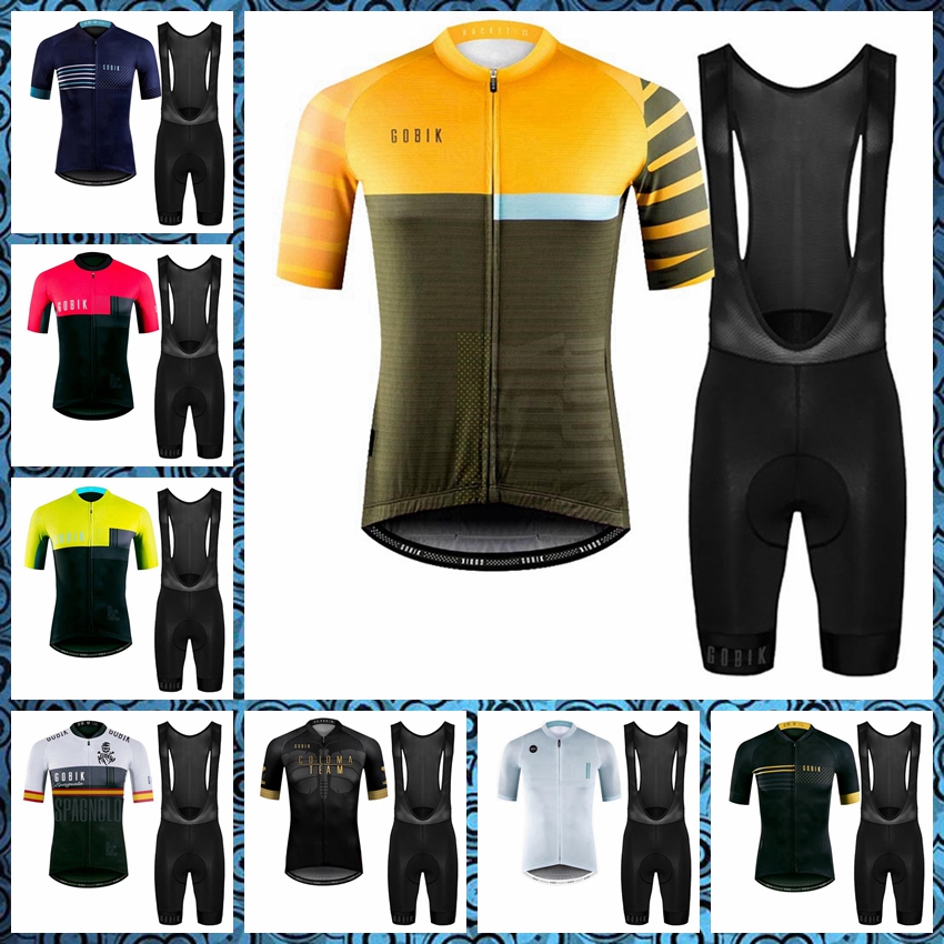 

GOBIK team Pro Cycling Short Sleeves jersey bib shorts sets Cycling Clothing Ropa Ciclismo more Breathable mens summer cycling wear 030801, 4#