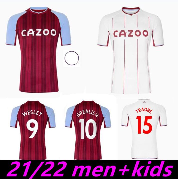 

Men + kids 21 22 Aston Villa Soccer Jerseys WATKINS WESLEY 2021 2022 AVFC GREALISH Football Shirt EL GHAZI McGINN TREZEGUET child equipment, 21 22 home