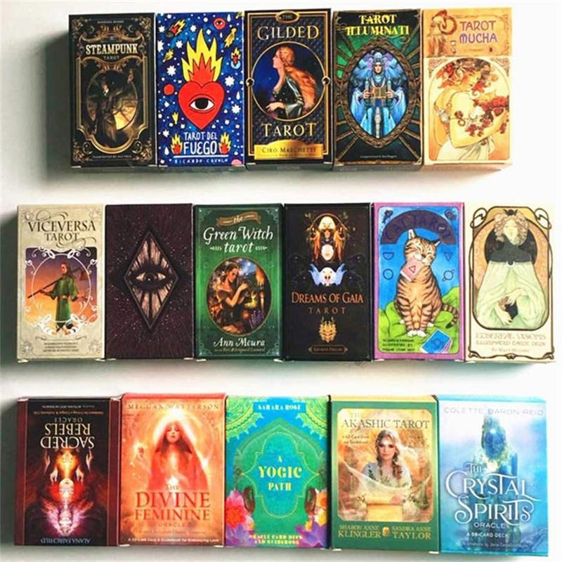 

Tarot Cards Deck English Light Visions Card Oracles Guide Book Games Toy Divination Board Game ,Use It To Find An Answer When You Are Confused Toys Worth Playing