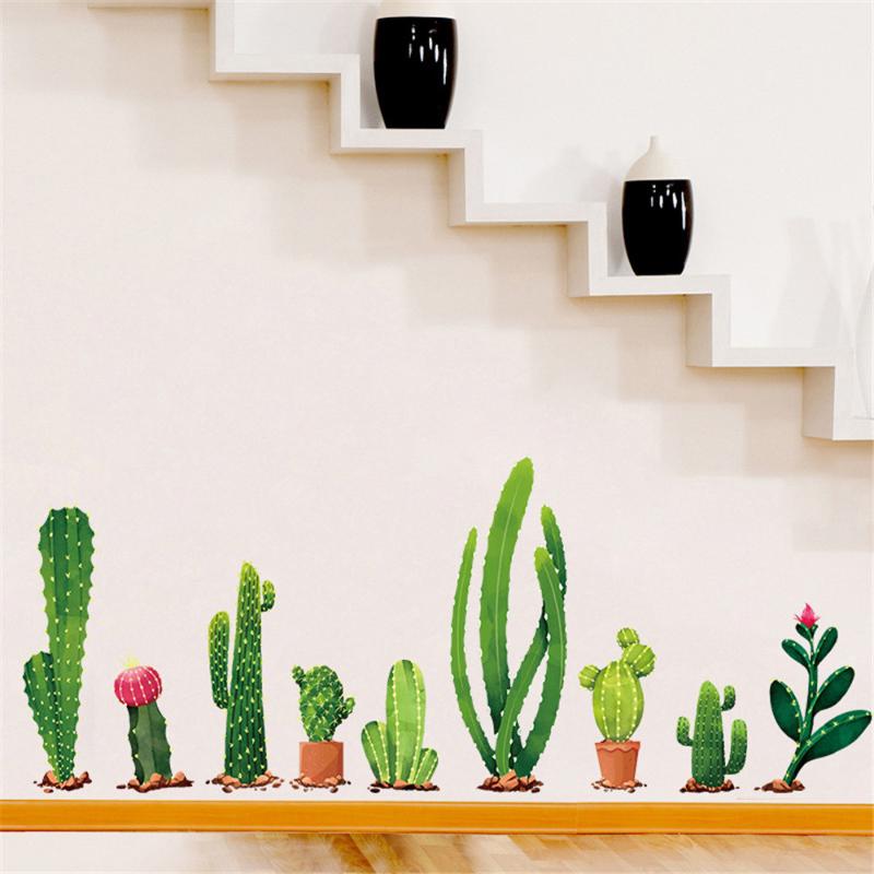 

Wall Stickers Home Decor Diy Cactus Removable Decal Family Sticker Mural Art Modern Living Room Plane QW