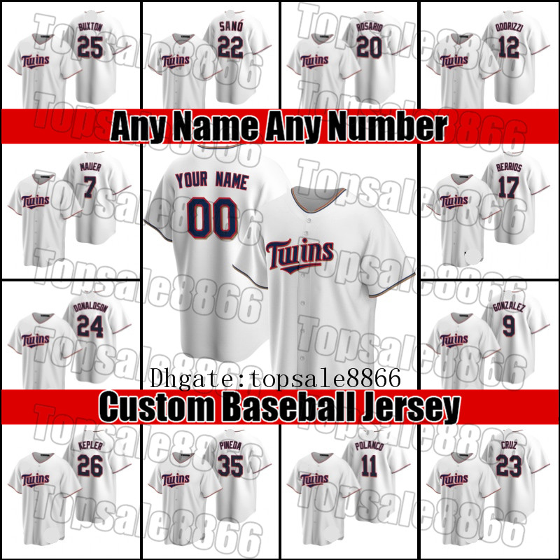 

Twins 23 Nelson Cruz Jersey Minnesota 22 Miguel Sano Jerseys 6 Max Kepler 25 Byron Buxton jersey 24 Josh Donaldson Kirby Puckett Jerseys, Blue;black