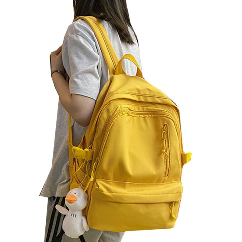 

Backpack 2021 Korean Simple College Student Girl School Bag Female Large Capacity Waterproof Women, Black