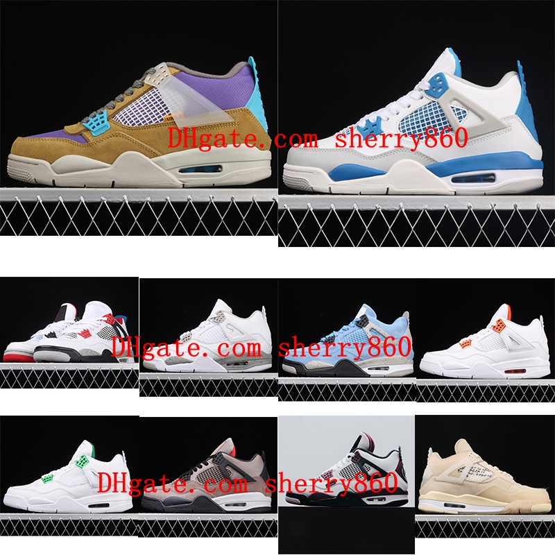 

4s Jumpman 4 Men Basketball Shoes Wild Things University Blue Red Thunder Veterans Day Taupe Haze Shimmer Mens Women Trainers Sports Sneakers, As picture 9