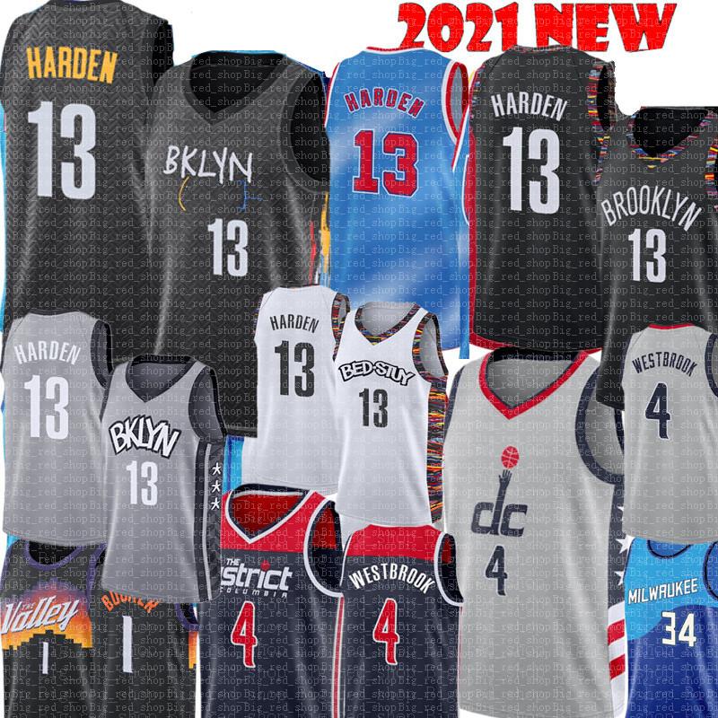 

new Brooklyn13 Harden Jersey Russell 4 Westbrook Jersey New Mens Devin 1 Booker Basketball Jerseys 2021 Jersey Cheap sales High quality, Black;red