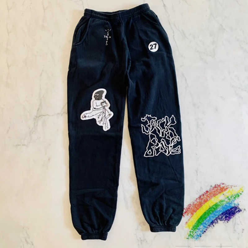 Men&#039;s Pants pants Travis Scott Astroworld Cactus Jack Mask On Women Men 1:1 High Quality Drawstring Joggers Sweat LCJS-image-704099866