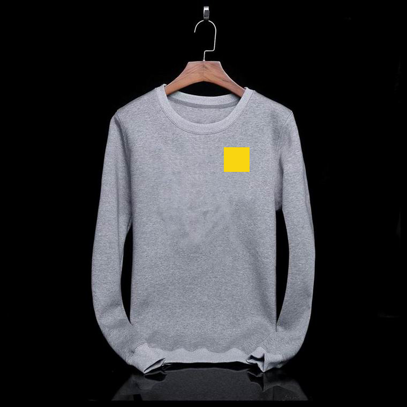 

Men's Hoodies Pullover sweater fashion love embroidery loose men and women couples high quality Size S-2XL, Gray&yellow heart