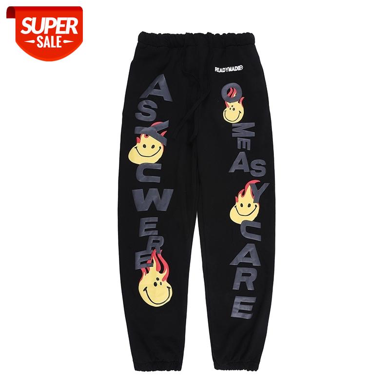 

Harajuku 3D Foma Letter Smiley Flame Pattern Joggers Sweatpants Men and Women Streetwear Baggy Sweat Pants Oversize Loose Pants #d94b, Black